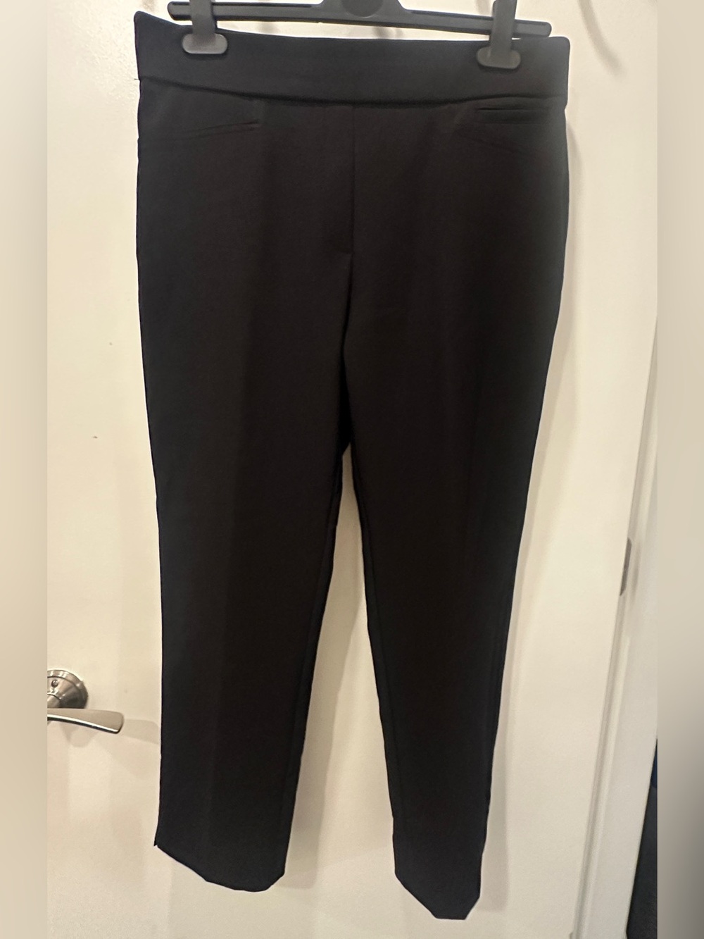 Anne Klein Black Slim Ankle Pull-On Pants Size Medium